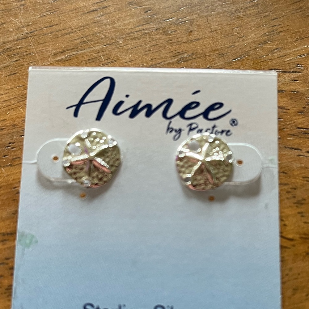 New! Sand Dollar Earrings! Sterling Silver!